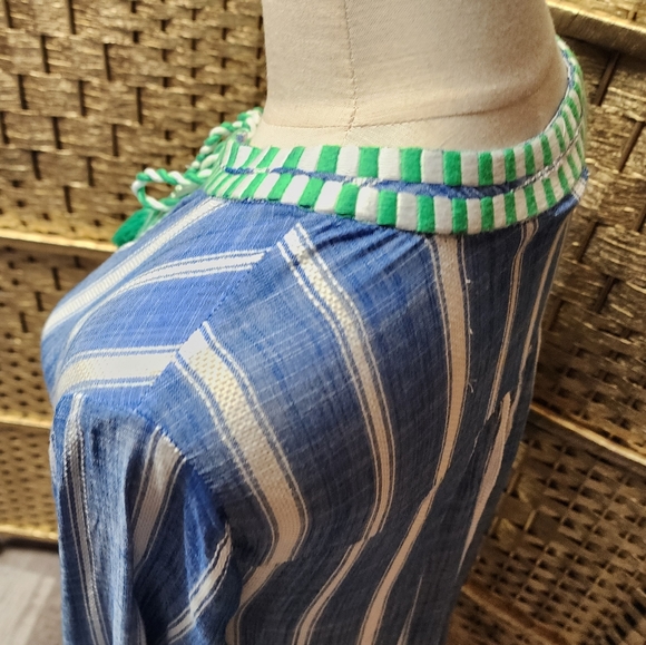 Shoshanna Small Classic Striped Umbrella Mini Dress Swim Cover up Boho Dress - Picture 6 of 8